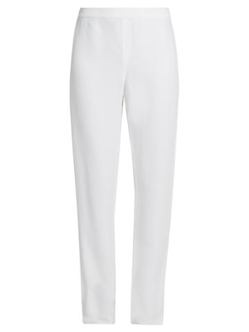 Carl Kapp Fan Straight-leg Cady Trousers