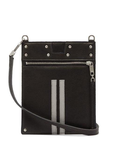 Matchesfashion.com Rick Owens - Cross Body Grained Leather Pouch - Mens - Black