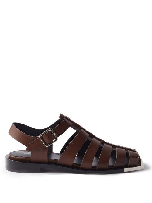 Peter Do - Metal-cap Leather Sandals - Womens - Brown