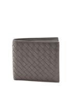 Matchesfashion.com Bottega Veneta - Intrecciato Bi-fold Leather Wallet - Mens - Grey