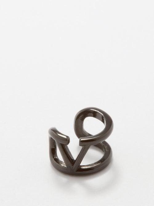 Valentino Garavani - V-logo Ear Cuff - Womens - Black