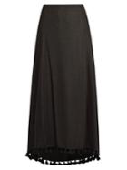 Figue Matador Tassel-embellished Silk-blend Skirt