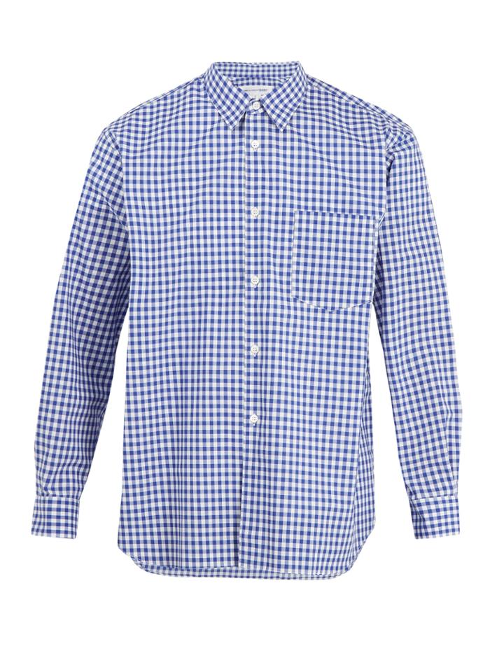 Comme Des Garçons Shirt Forever Point-collar Cotton-gingham Shirt