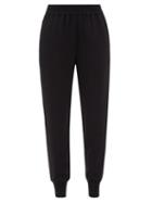 Co - Cuffed Crepe Track Pants - Womens - Black