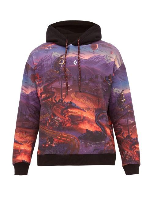 Matchesfashion.com Marcelo Burlon - Fantasy Printed Cotton Sweatshirt - Mens - Multi