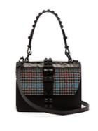 Prada Elektra Mini Tweed And Crocodile-leather Bag