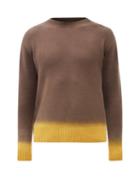 Nick Fouquet - Telemaco Gradient-jacquard Wool-blend Sweater - Mens - Brown Multi