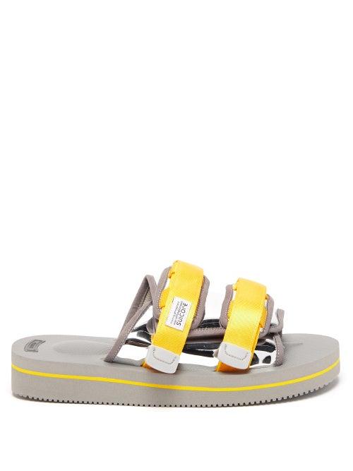 Matchesfashion.com Suicoke - Moto-veu3 Two-strap Technical Slides - Mens - Yellow