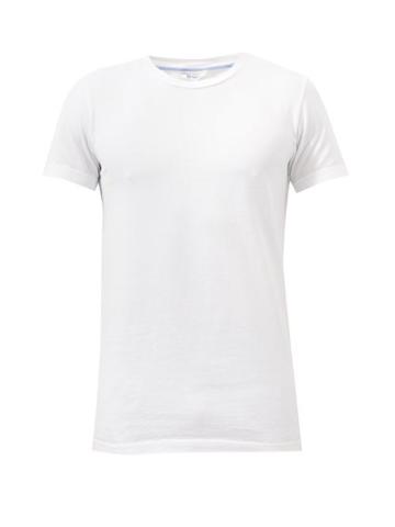 Schiesser - Josef Cotton-jersey Pyjama T-shirt - Mens - White