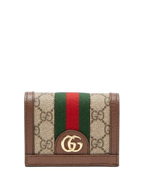 Matchesfashion.com Gucci - Ophidia Leather Wallet - Womens - Beige Multi