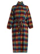 Ace & Jig Stevie Check-print High-neck Cotton Dress