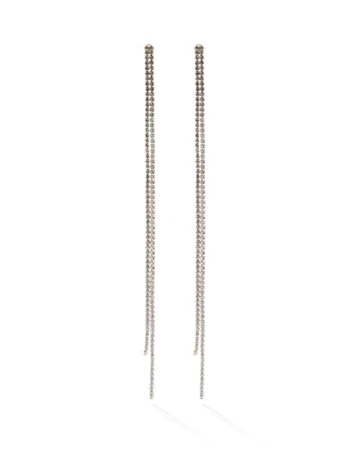 Ladies Jewellery Fallon - Liquid Crystal-chain Earrings - Womens - Silver