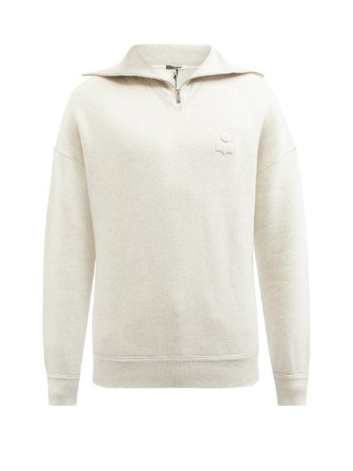 Isabel Marant - Weloyan Cotton-blend Jersey Sweatshirt - Mens - Cream