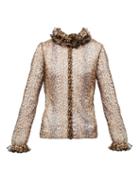 Matchesfashion.com Saint Laurent - Ruffled Leopard-print Chiffon Blouse - Womens - Leopard