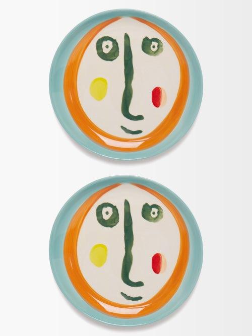 Serax - X Ottolenghi Set Of Two Feast Small Plates - Turquoise Multi