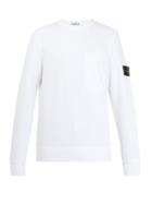 Matchesfashion.com Stone Island - Crew Neck Cotton Sweatshirt - Mens - White