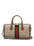 Matchesfashion.com Gucci - Ophidia Boston Gg Supreme Logo Bag - Womens - Beige Multi