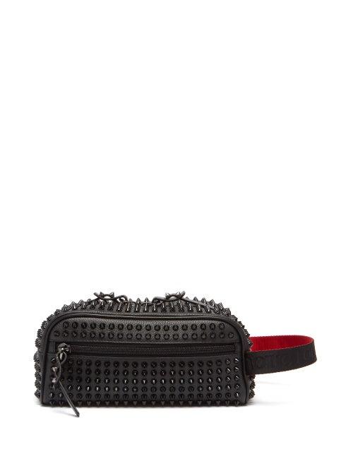 Christian Louboutin - Blaster Studded Leather Wash Bag - Mens - Black