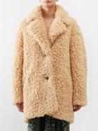 Isabel Marant - Sabrine Single-breasted Faux-shearling Coat - Womens - Beige