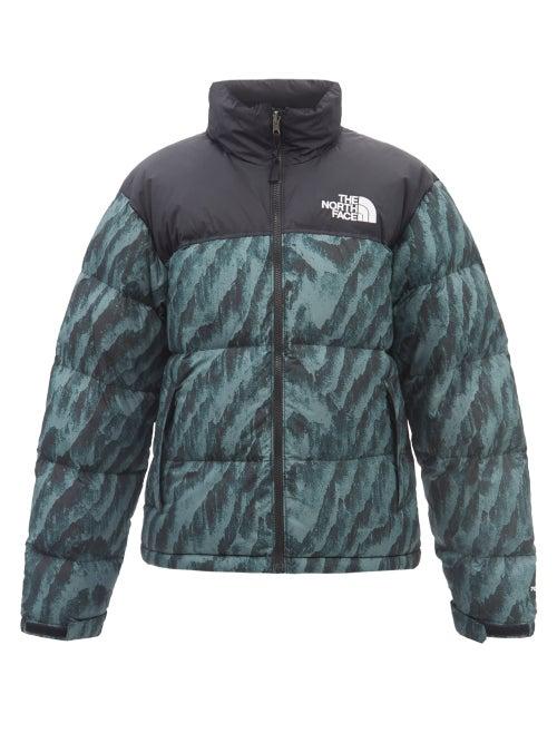 The North Face - 1996 Nuptse Printed Quilted Down Coat - Womens - Green Multi