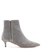 Matchesfashion.com Aquazzura - Quant 45 Ankle Boots - Womens - Silver