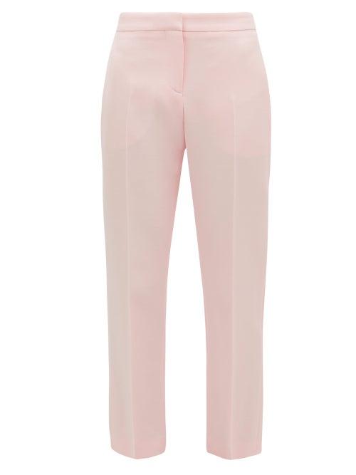 Matchesfashion.com Alexander Mcqueen - Tailored Wool-blend Cigarette Trousers - Womens - Light Pink