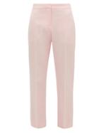 Matchesfashion.com Alexander Mcqueen - Tailored Wool-blend Cigarette Trousers - Womens - Light Pink