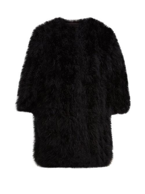 Matchesfashion.com Yves Salomon - Feather Jacket - Womens - Black