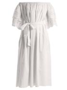 Merlette Mimosa Off-the-shoulder Embroidered Cotton Dress