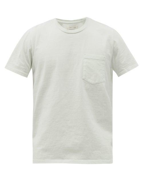 Matchesfashion.com Les Tien - Classic Pocket Heavyweight Cotton-jersey T-shirt - Mens - Light Blue