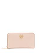 Matchesfashion.com Fendi - Logo Embellished Continental Leather Wallet - Womens - Light Pink