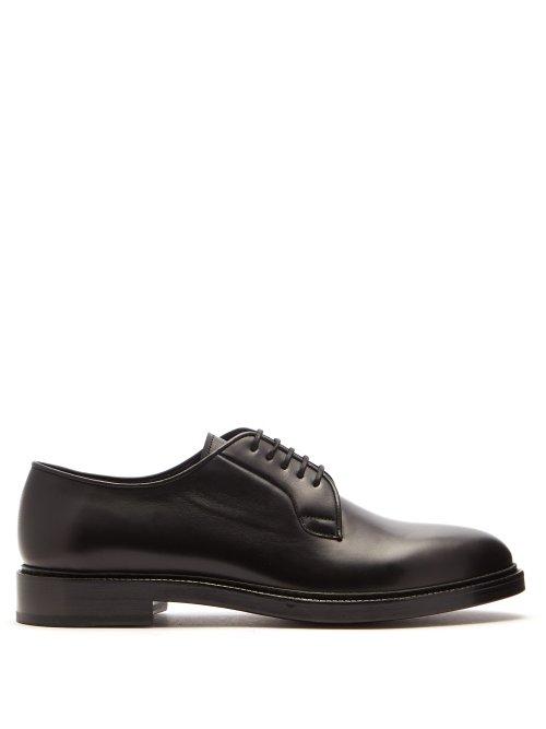 Matchesfashion.com Officine Gnrale - Henry Leather Derby Shoes - Mens - Black