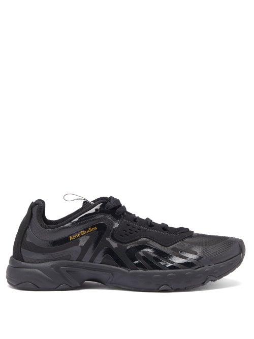 Matchesfashion.com Acne Studios - Panelled Faux-suede And Ripstop Trainers - Womens - Black