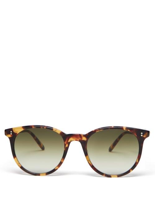 Matchesfashion.com Garrett Leight - Marian Round Tortoiseshell-acetate Sunglasses - Womens - Tortoiseshell