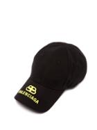Matchesfashion.com Balenciaga - Bb Logo Embroidered Cotton Cap - Mens - Black