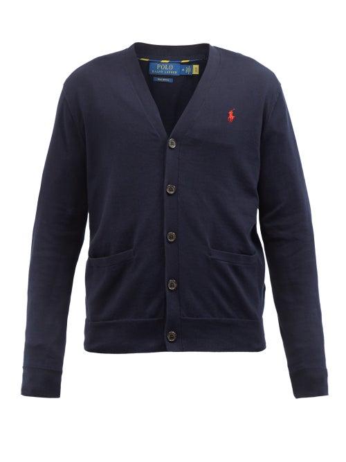 Polo Ralph Lauren - Logo-embroidered Cotton Cardigan - Mens - Navy