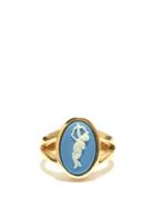 Matchesfashion.com Ferian - Cupid Wedgwood Cameo & 9kt Gold Ring - Womens - Blue White
