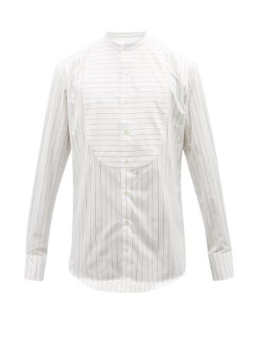 Sbline - Bunny Contrast-bib Cotton-poplin Shirt - Mens - Cream Multi