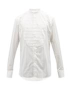 Sbline - Bunny Contrast-bib Cotton-poplin Shirt - Mens - Cream Multi