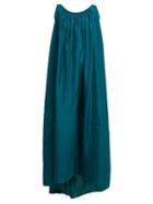 Matchesfashion.com Loup Charmant - Scoop Back Silk Maxi Dress - Womens - Dark Green