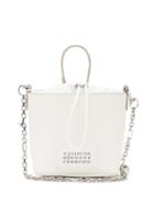 Matchesfashion.com Maison Margiela - Grained Leather Medium Bucket Bag - Womens - White