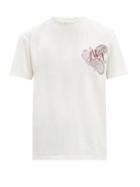 Matchesfashion.com Jw Anderson - Logo-embroidered Cotton-jersey T-shirt - Mens - White