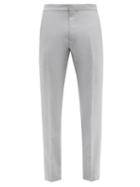 Tom Ford - Wool-blend Twill Slim-leg Suit Trousers - Mens - Grey
