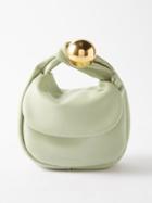 Jil Sander - Sphere Small Leather Clutch Bag - Womens - Green