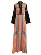 Amanda Wakeley Printed Crepe De Chine Maxi Dress