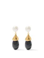 Sophie Buhai - Audrey Pearl, Jade & 18kt Gold-vermeil Earrings - Womens - Green Multi
