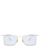 Matchesfashion.com Jacques Marie Mage - Beauregard Square Titanium Sunglasses - Mens - Gold