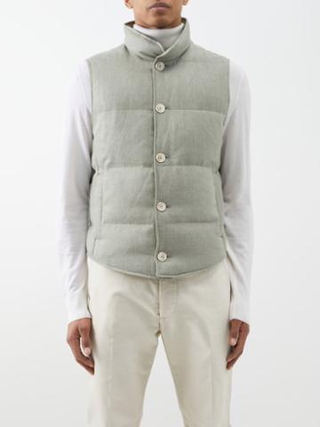 Brunello Cucinelli - Quilted Gilet - Mens - Light Green