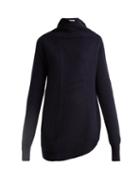 Matchesfashion.com Jil Sander - Twisted Side Wool And Cashmere Blend Sweater - Womens - Dark Blue