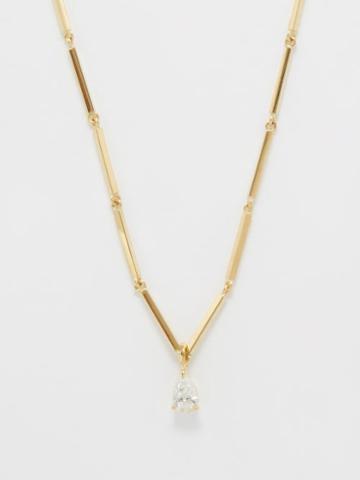 Anita Ko - Louise Diamond & 18kt Gold Necklace - Womens - Gold Multi